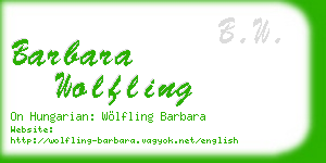barbara wolfling business card